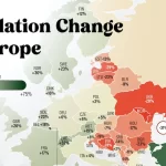جمعیت اروپا از سال 1990 تا 2023 چه تغییری کرده است؟ + نقشه