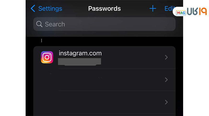 پسورد اینستاگرام کجا ذخیره میشود