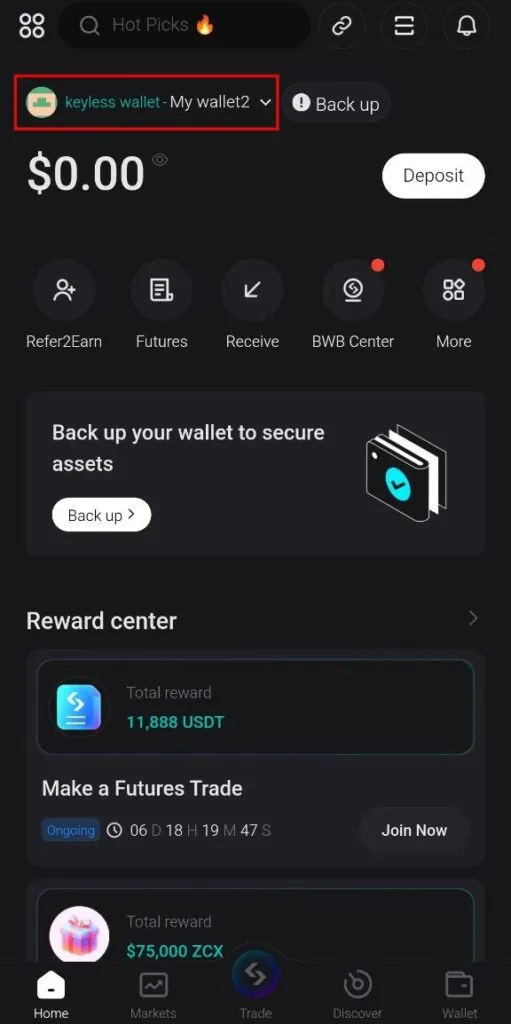 keyless wallet در ولت بیتگت 