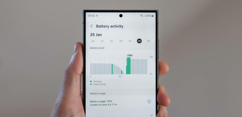 عمر باتری گوشی های گلکسی S25