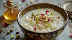 طرز تهیه شیر برنج با خامه