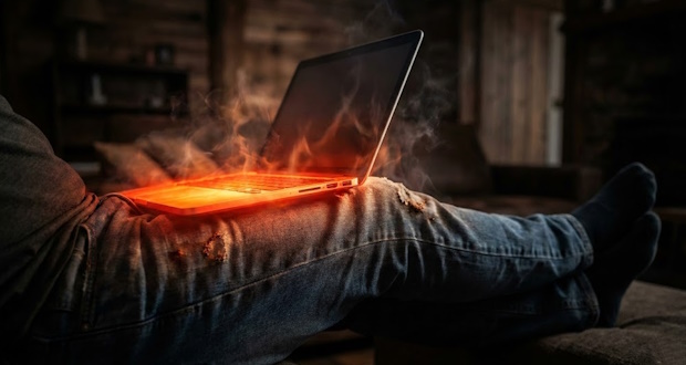 گذاشتن لپ تاپ روی پا می‌تواند خطرناک‌تر از چیزی باشد که فکر می‌کنید