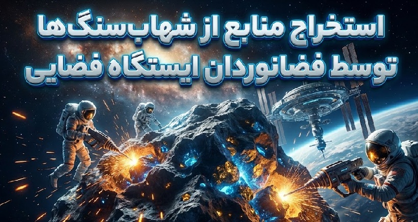 فضانوردان ایستگاه فضایی موفق به استخراج منابع از یک شهاب‌سنگ شدند