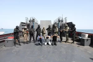 تمرین آزادسازی کشتی ربوده شده در رزمایش مرکب دریایی نیروهای دریایی ایران و روسیه